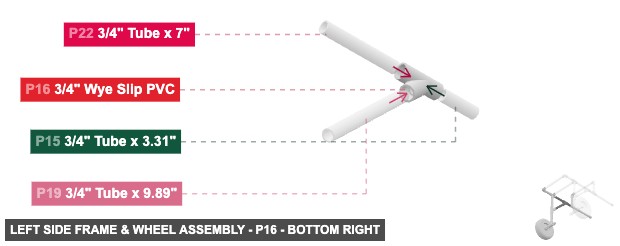 Left Side Frame & Wheel Assembly - Part 3/4