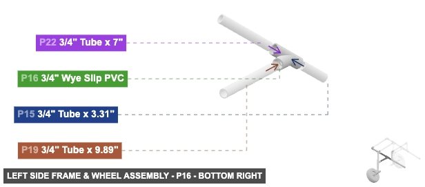 Left Side Frame & Wheel Assembly - Part 3/4