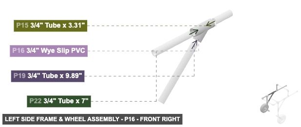 Left Side Frame & Wheel Assembly - Part 3/4