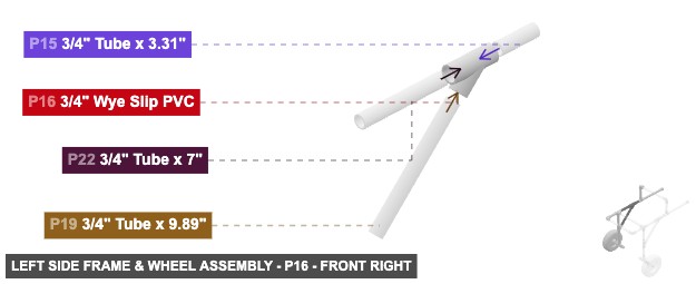 Left Side Frame & Wheel Assembly - Part 3/4