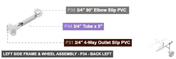 Left Side Frame & Wheel Assembly - Part 3/4