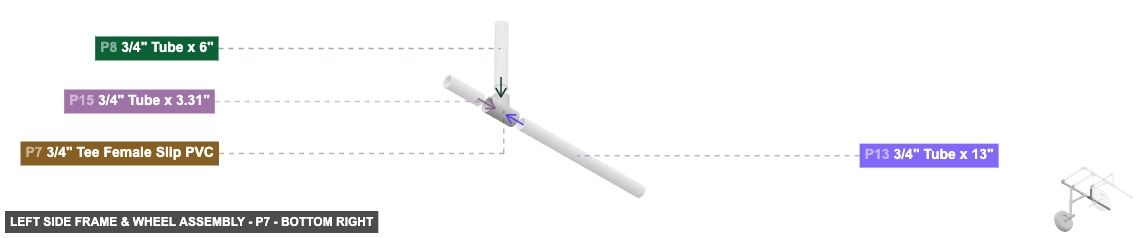 Left Side Frame & Wheel Assembly - Part 3/4