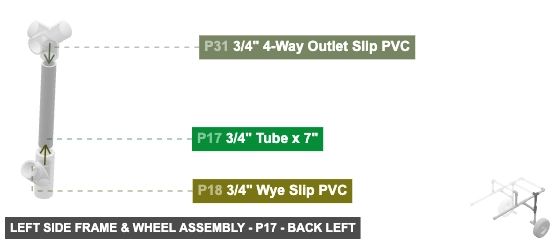 Left Side Frame & Wheel Assembly - Part 3/4
