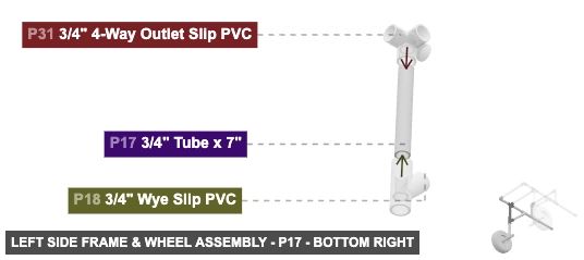 Left Side Frame & Wheel Assembly - Part 3/4