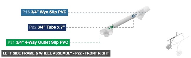 Left Side Frame & Wheel Assembly - Part 3/4