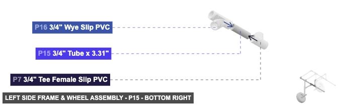 Left Side Frame & Wheel Assembly - Part 3/4