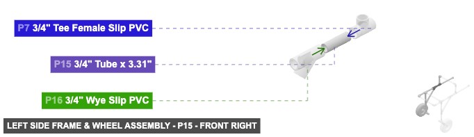 Left Side Frame & Wheel Assembly - Part 3/4