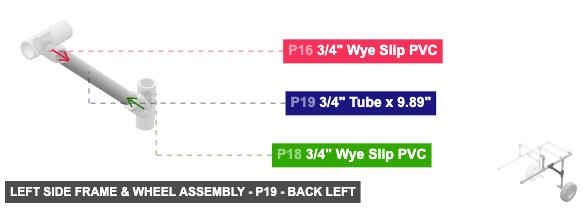 Left Side Frame & Wheel Assembly - Part 3/4