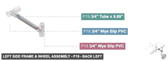 Left Side Frame & Wheel Assembly - Part 3/4