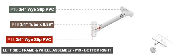 Left Side Frame & Wheel Assembly - Part 3/4