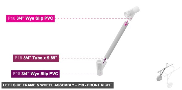 Left Side Frame & Wheel Assembly - Part 3/4