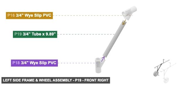 Left Side Frame & Wheel Assembly - Part 3/4