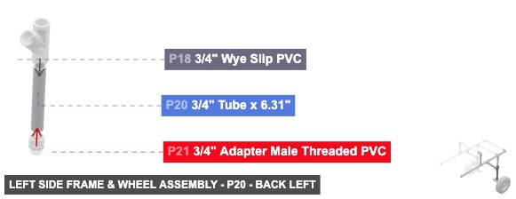 Left Side Frame & Wheel Assembly - Part 3/4