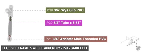 Left Side Frame & Wheel Assembly - Part 3/4