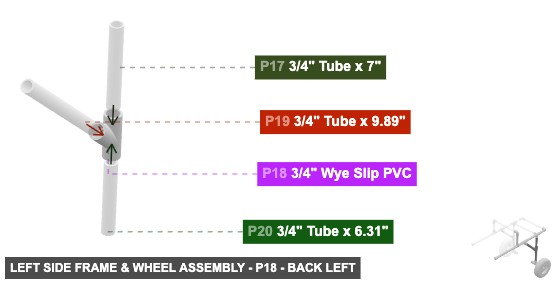 Left Side Frame & Wheel Assembly - Part 3/4