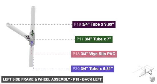 Left Side Frame & Wheel Assembly - Part 3/4