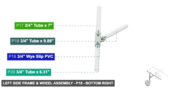 Left Side Frame & Wheel Assembly - Part 3/4