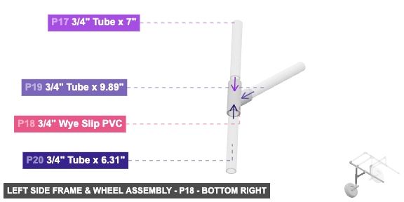 Left Side Frame & Wheel Assembly - Part 3/4