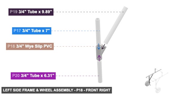 Left Side Frame & Wheel Assembly - Part 3/4