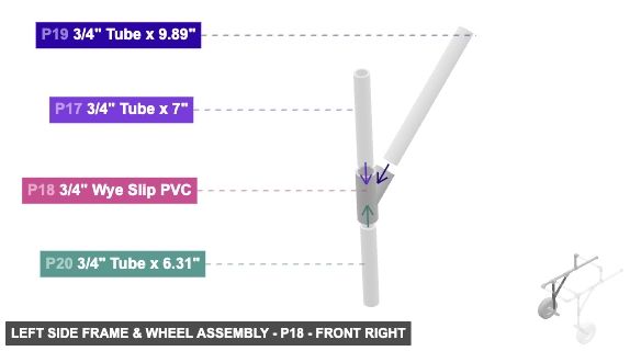 Left Side Frame & Wheel Assembly - Part 3/4