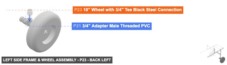 Left Side Frame & Wheel Assembly - Part 10