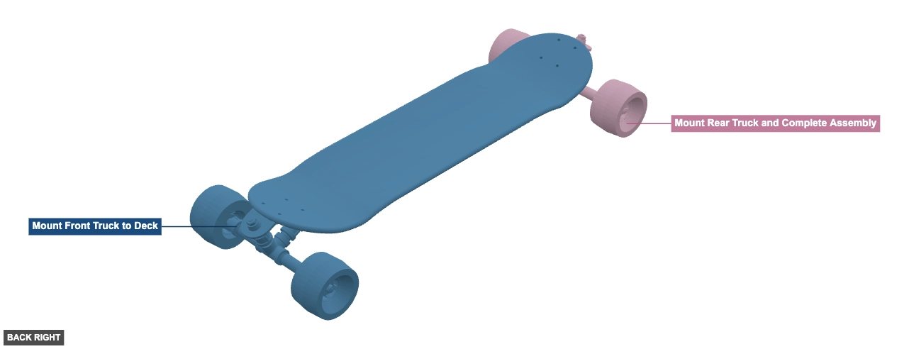 Long Skateboard - Overview back_right