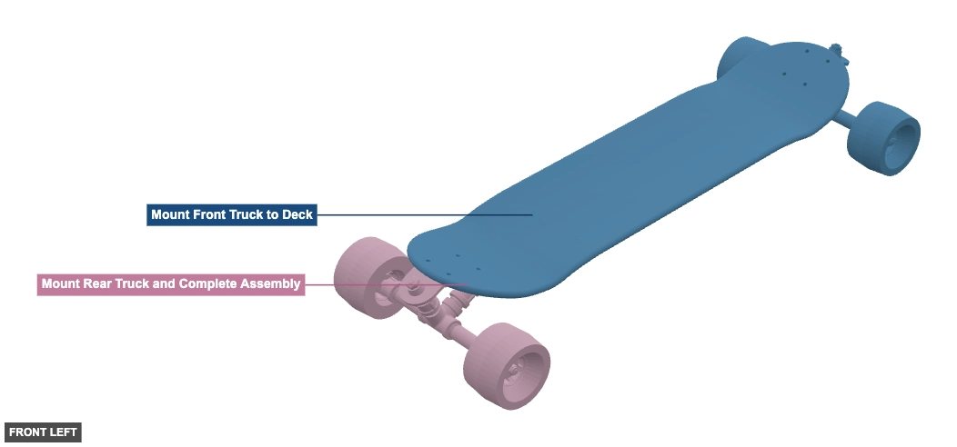 Long Skateboard - Overview front_left