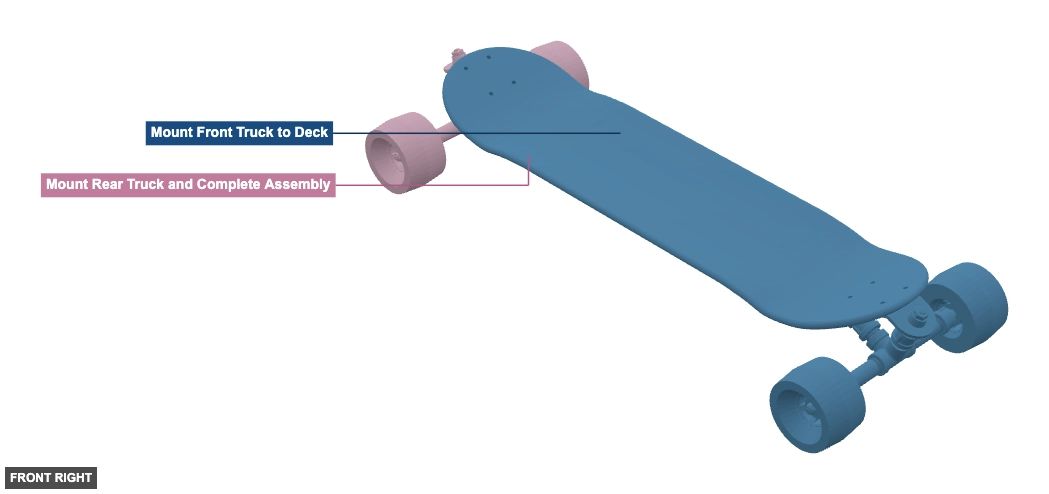 Long Skateboard - Overview front_right