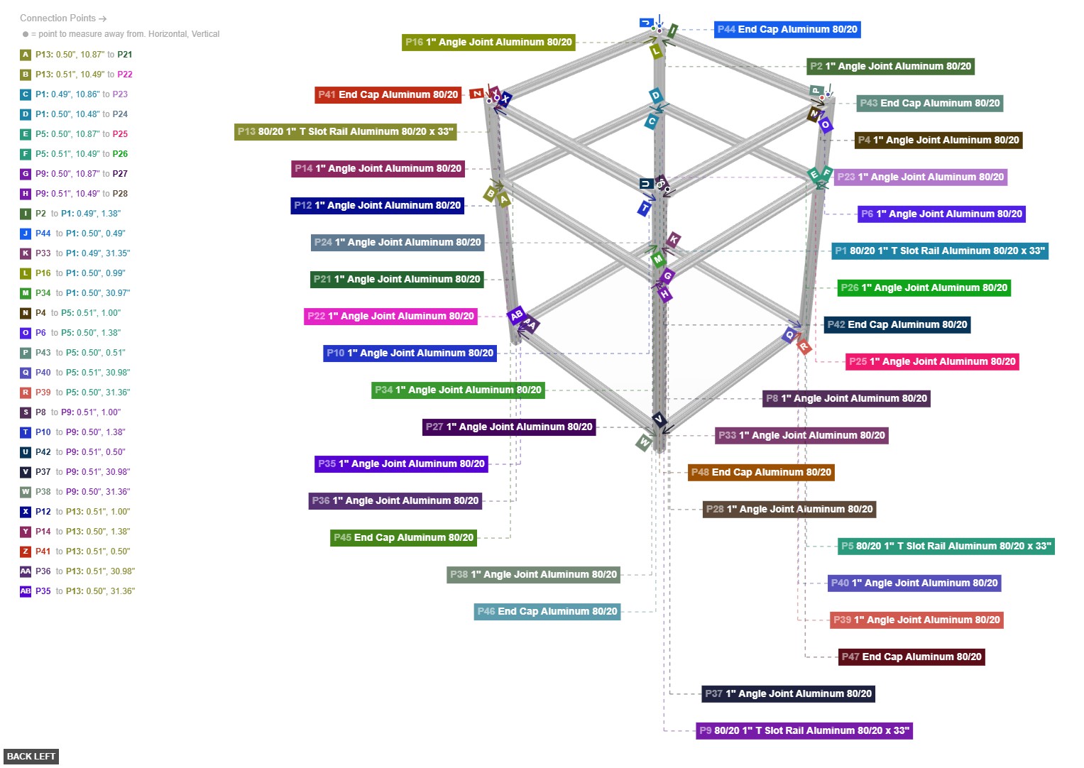 Assembly of Vertical Supports and Base Caps - back_left
