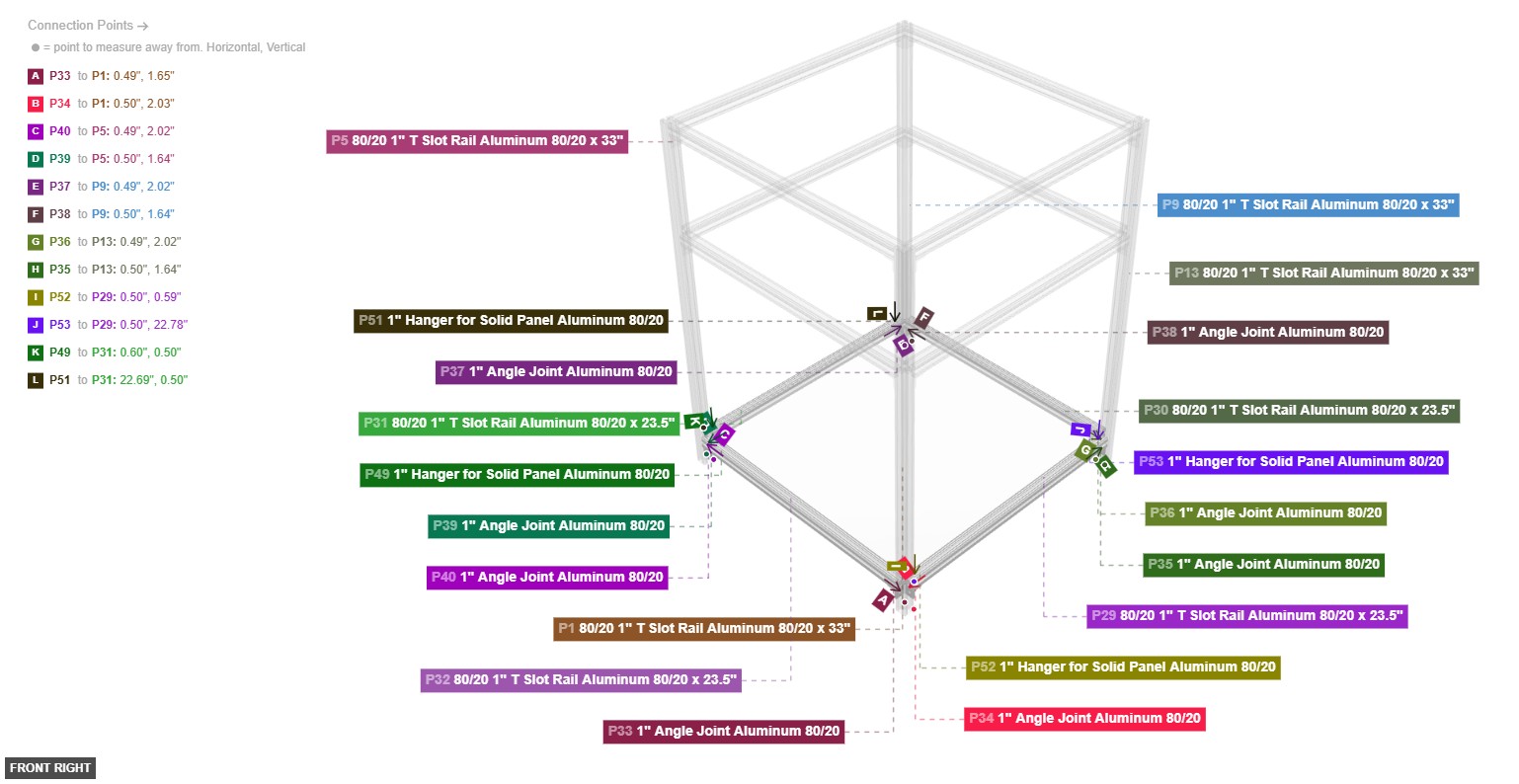 Assembly of Middle Shelf Frame Assembly - front_right