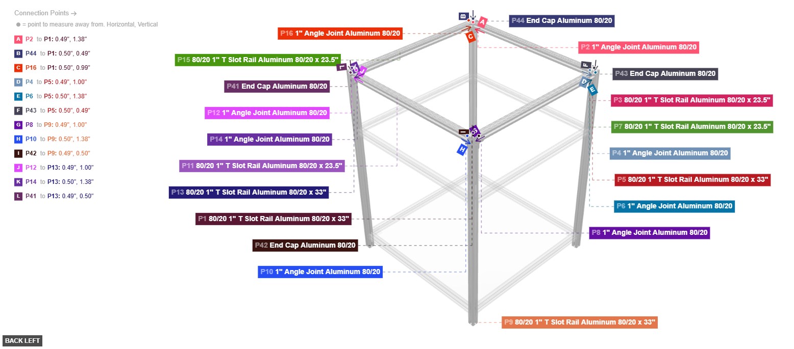Assembly of Top Frame and Caps Assembly - back_left
