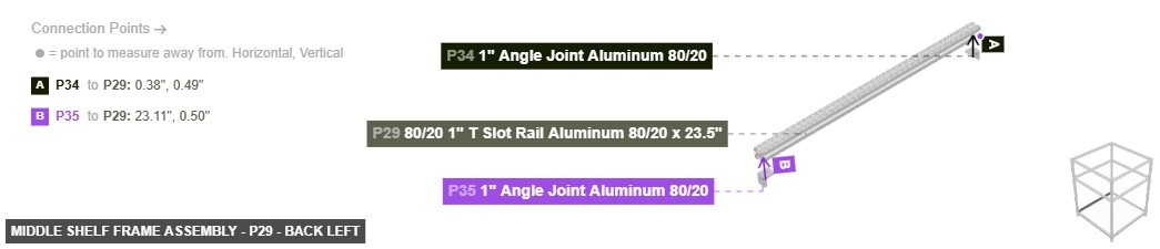 Middle Shelf Frame Assembly - Part 80/20 1