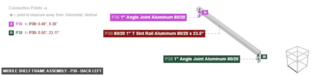 Middle Shelf Frame Assembly - Part 80/20 1