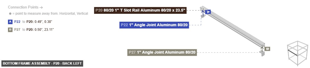 Bottom Frame Assembly - Part 80/20 1