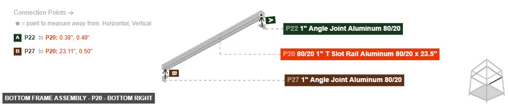 Bottom Frame Assembly - Part 80/20 1