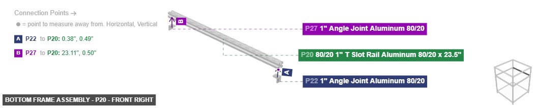 Bottom Frame Assembly - Part 80/20 1