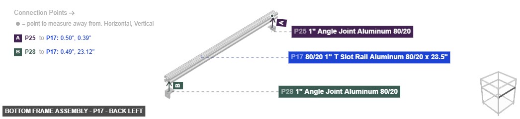 Bottom Frame Assembly - Part 80/20 1