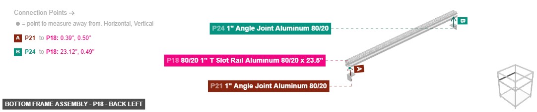 Bottom Frame Assembly - Part 80/20 1