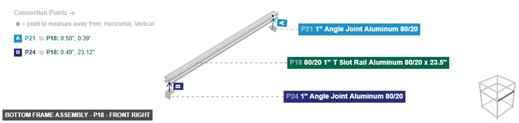 Bottom Frame Assembly - Part 80/20 1