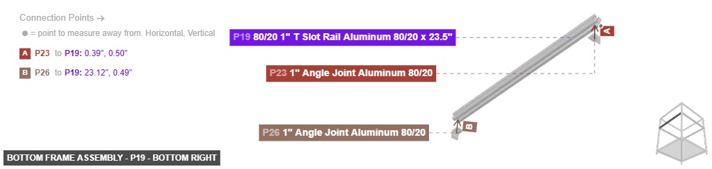 Bottom Frame Assembly - Part 80/20 1