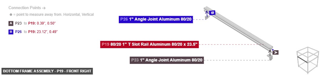 Bottom Frame Assembly - Part 80/20 1