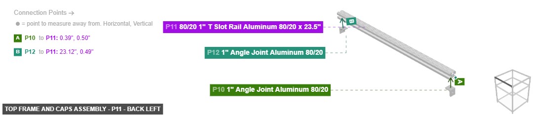 Top Frame and Caps Assembly - Part 80/20 1