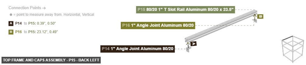 Top Frame and Caps Assembly - Part 80/20 1