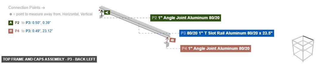 Top Frame and Caps Assembly - Part 80/20 1