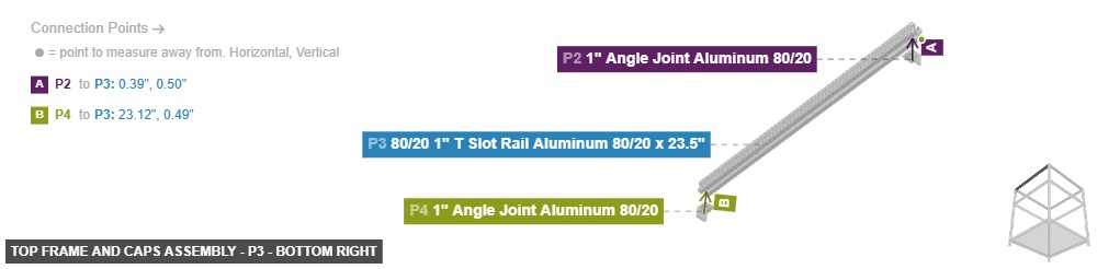 Top Frame and Caps Assembly - Part 80/20 1