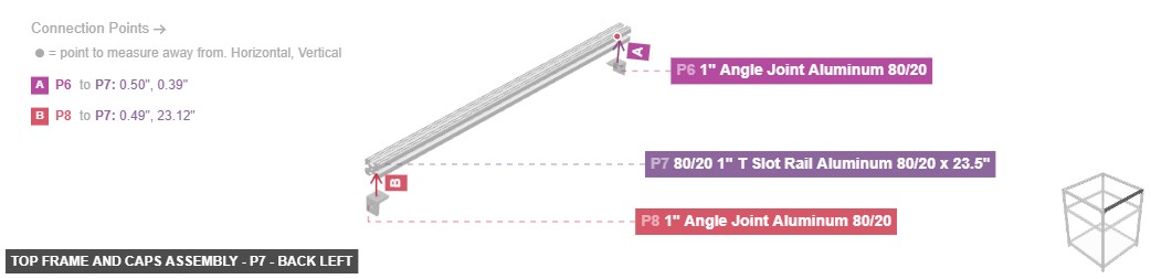 Top Frame and Caps Assembly - Part 80/20 1