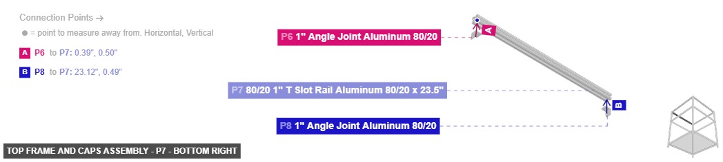 Top Frame and Caps Assembly - Part 80/20 1