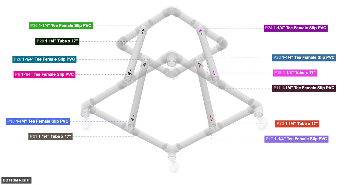 Assembly of Vertical Supports and Frame Combination - bottom_right