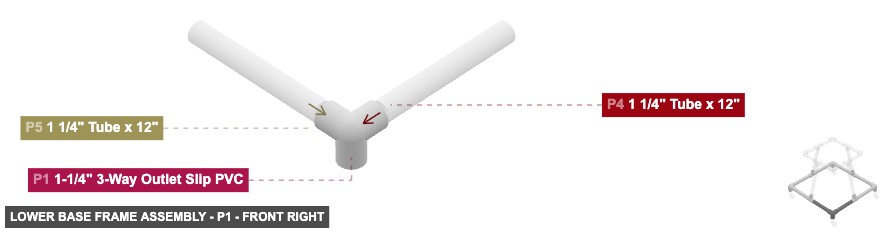 Lower Base Frame Assembly - Part 1-1/4