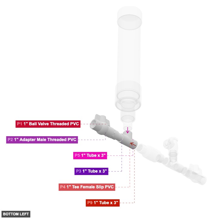 Assembly of Drive Pipe Inlet and Main Tee - bottom_left
